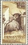 Spain 1960 Bullfighting 30 CTS Brown Edifil 1257. España 1959 1257. Uploaded by susofe